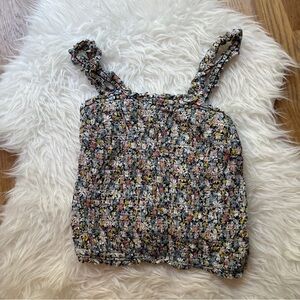 DONATED Abercrombie | Smocked Floral Crop Top | Sleeveless | Size Medium